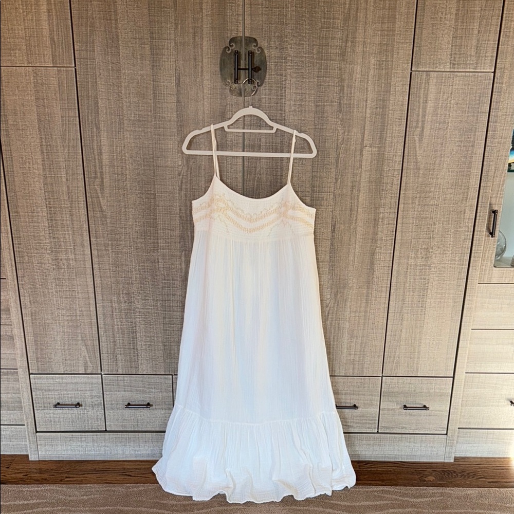 Zara Embroidered Chiffon Cotton Dress